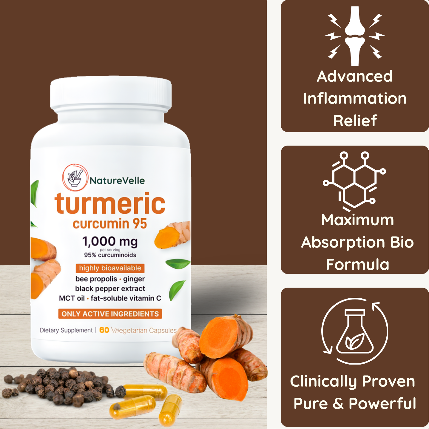 Turmeric Curcumin Capsules (1,000mg)