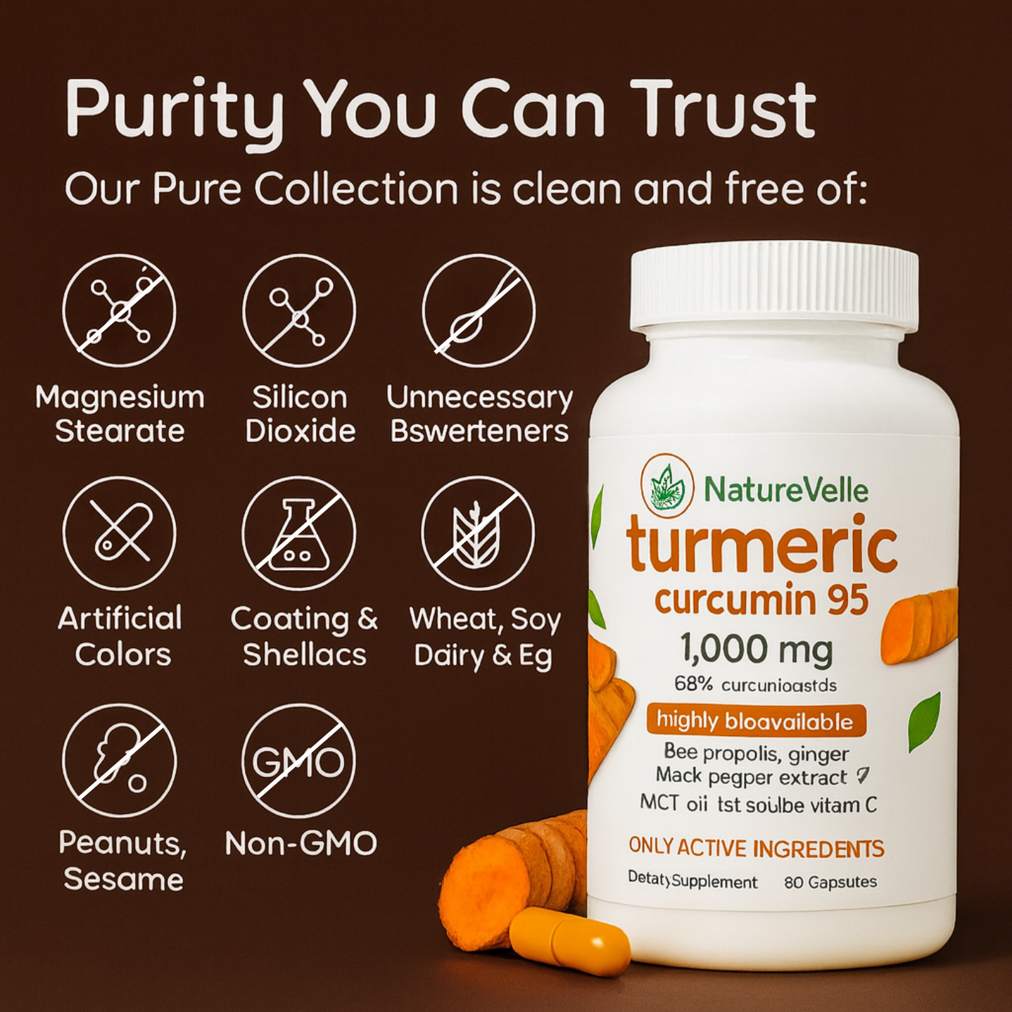 Turmeric Curcumin Capsules (1,000mg)
